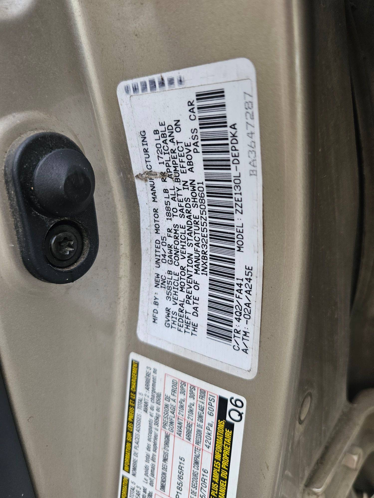 TOYOTA COROLLA 2005 - Marhaba Auction Used Cars - Image 8