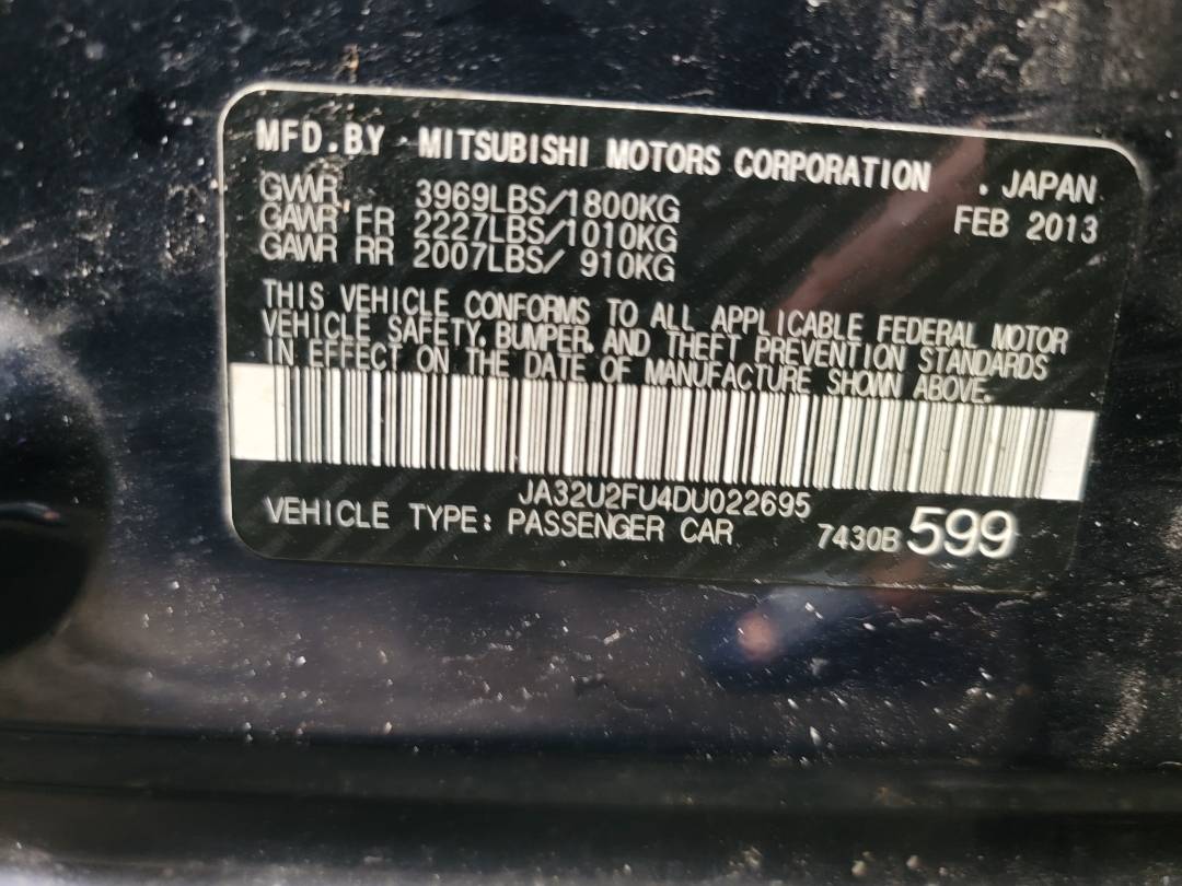2013 MITSUBISHI LANCER — 179178 Miles — Lot 38705852 - Marhaba Auctions Used Cars - Image 8