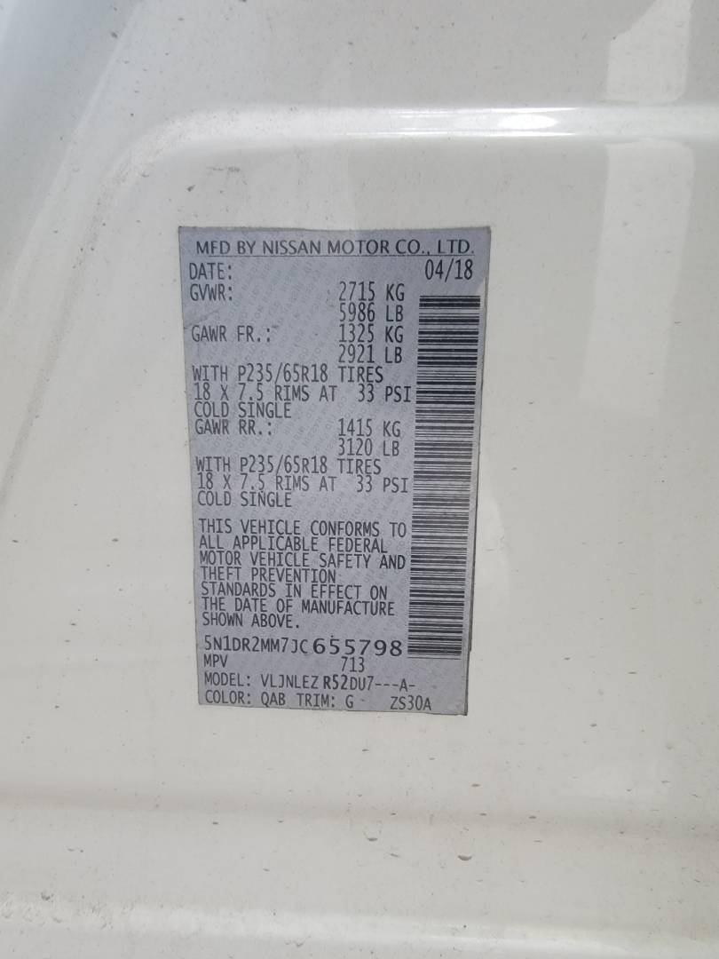 2018 NISSAN PATHFINDER — 166539 Miles — Lot JC655798 — Main - Marhaba Auctions Used Cars - Image 10