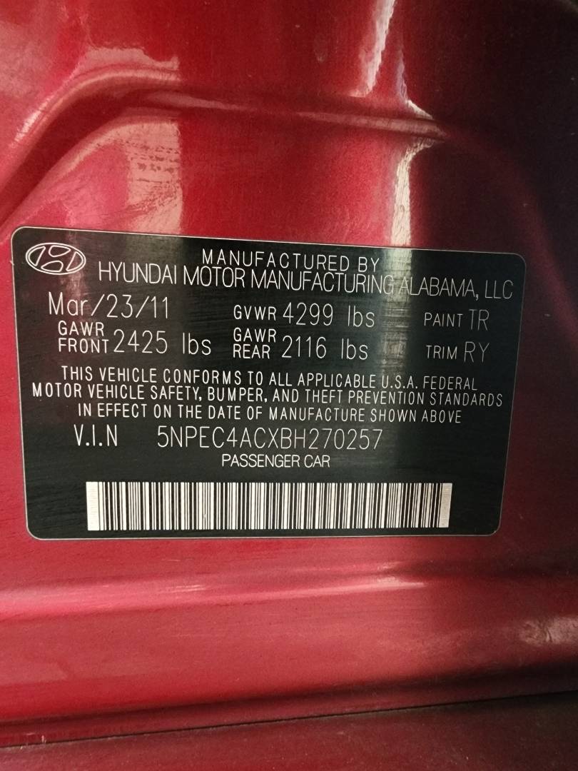 2011 HYUNDAI SONATA — 189142 Miles — Lot 38270682 - Marhaba Auctions Used Cars - Image 8