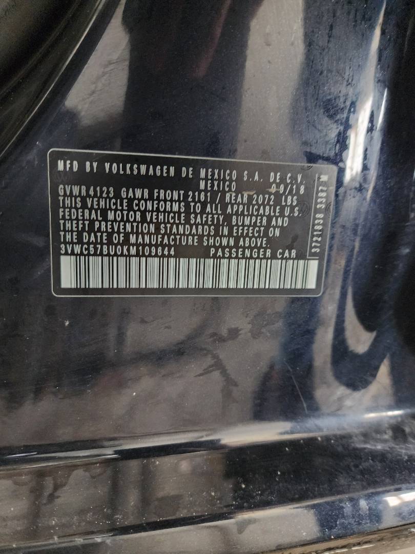 2019 VOLKSWAGEN JETTA — 45864 Miles — Lot 73051283 - Marhaba Auctions Used Cars - Image 3
