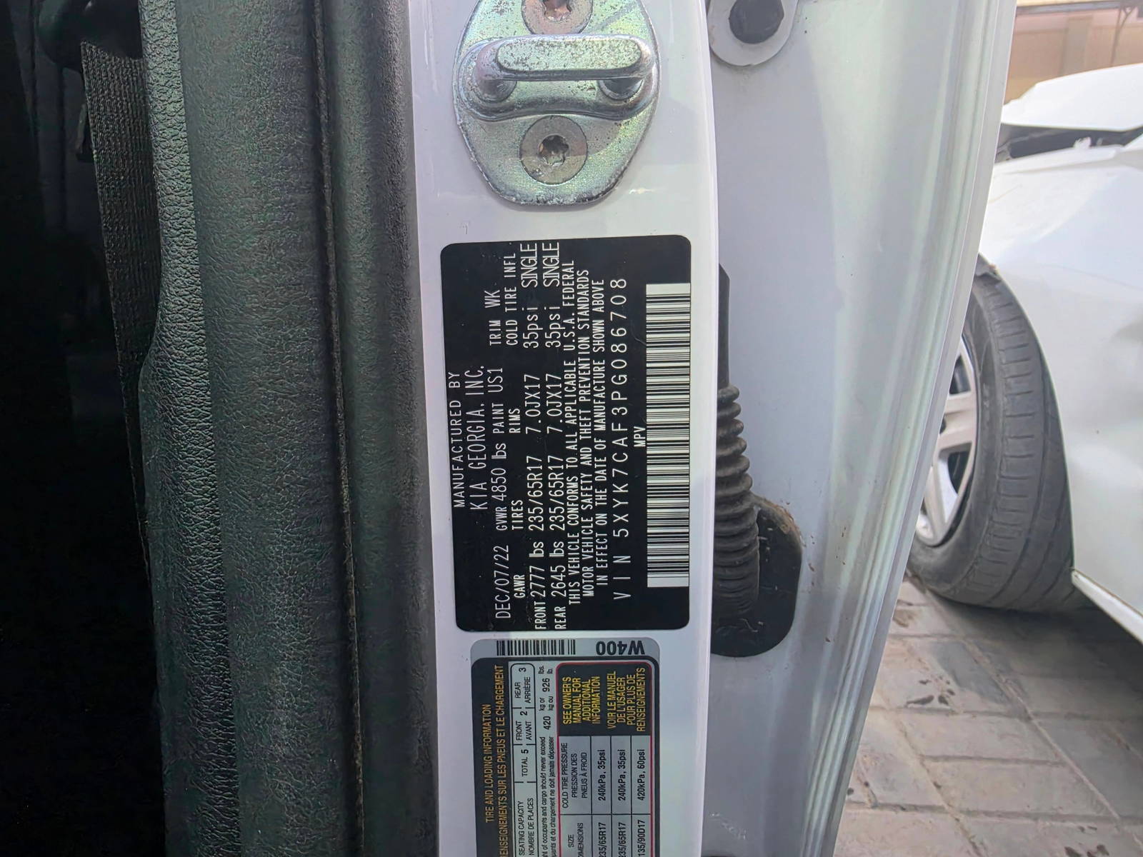 2023 KIA SPORTAGE — sold — 65572 Miles — Lot G086708 - Marhaba Auctions Used Cars - Image 8