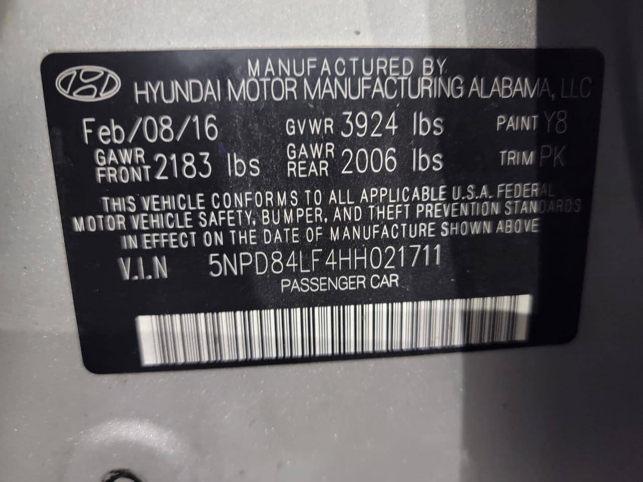 2017 HYUNDAI ELANTRA — 175865 Miles — Lot H021711 — Main - Marhaba Auctions Used Cars - Image 7