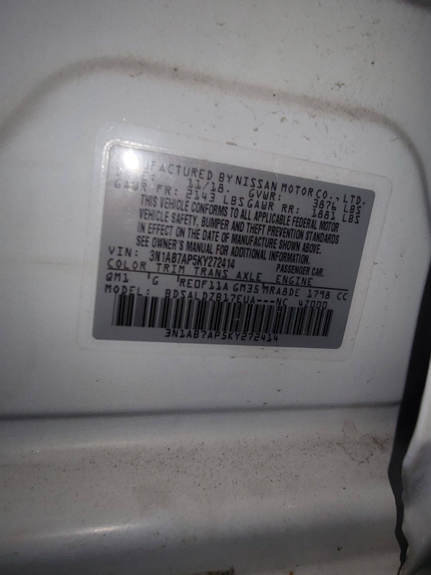 2019 NISSAN SENTRA — 87759 Miles — Lot 42696683 — Main - Marhaba Auctions Used Cars - Image 9