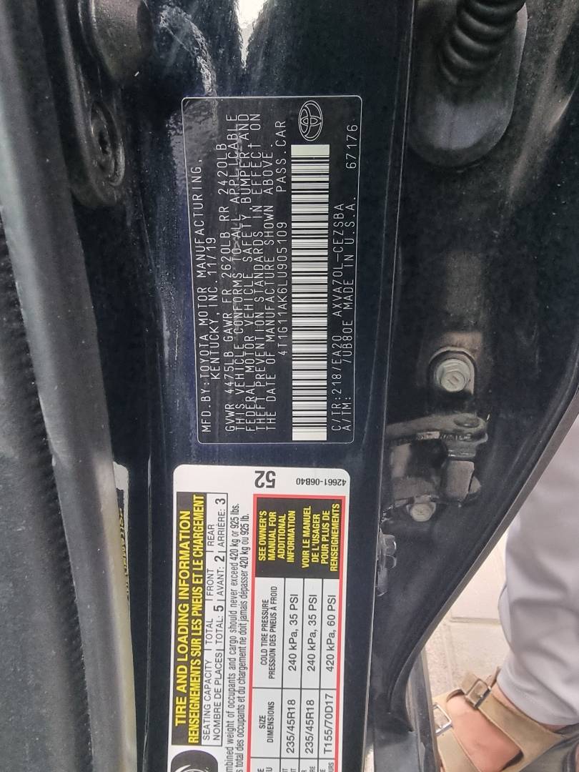 TOYOTA CAMRY 2020 - Marhaba Auction Used Cars - Image 9