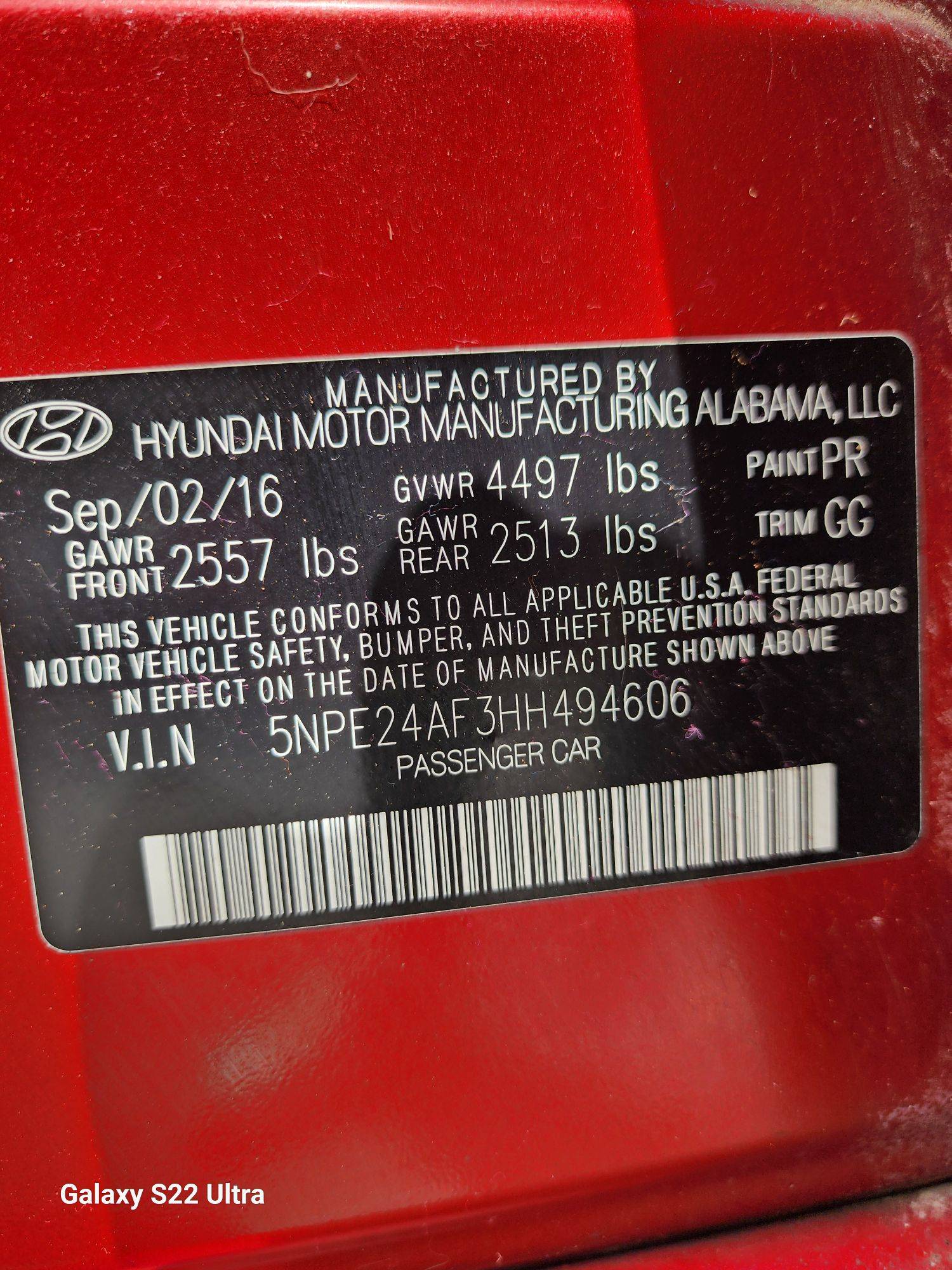 2017 HYUNDAI SONATA — 98479 Miles — Lot 38188949 - Marhaba Auctions Used Cars - Image 11