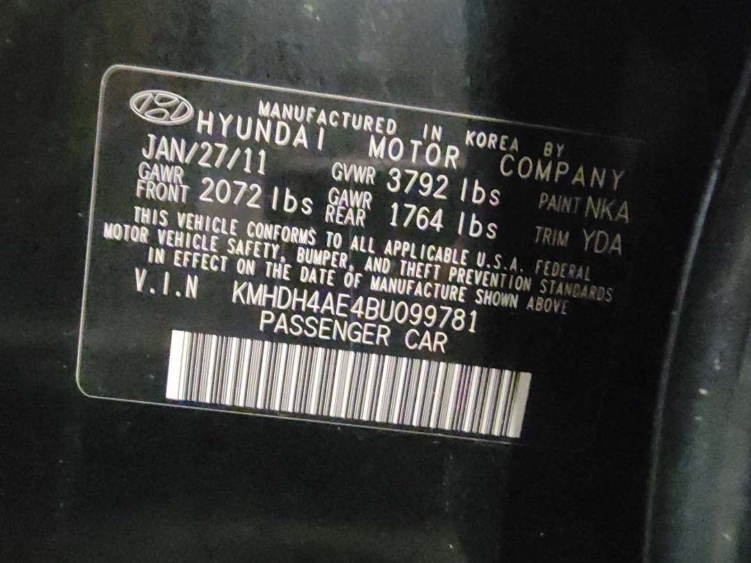 2011 HYUNDAI ELANTRA — 195108 Miles — Lot 39155563 — Main - Marhaba Auctions Used Cars - Image 10