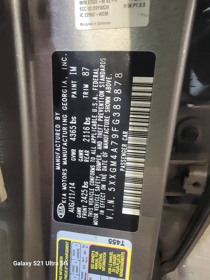 2015 KIA OPTIMA — 151443 Miles — Lot G389878 — Main - Marhaba Auctions Used Cars - Image 10
