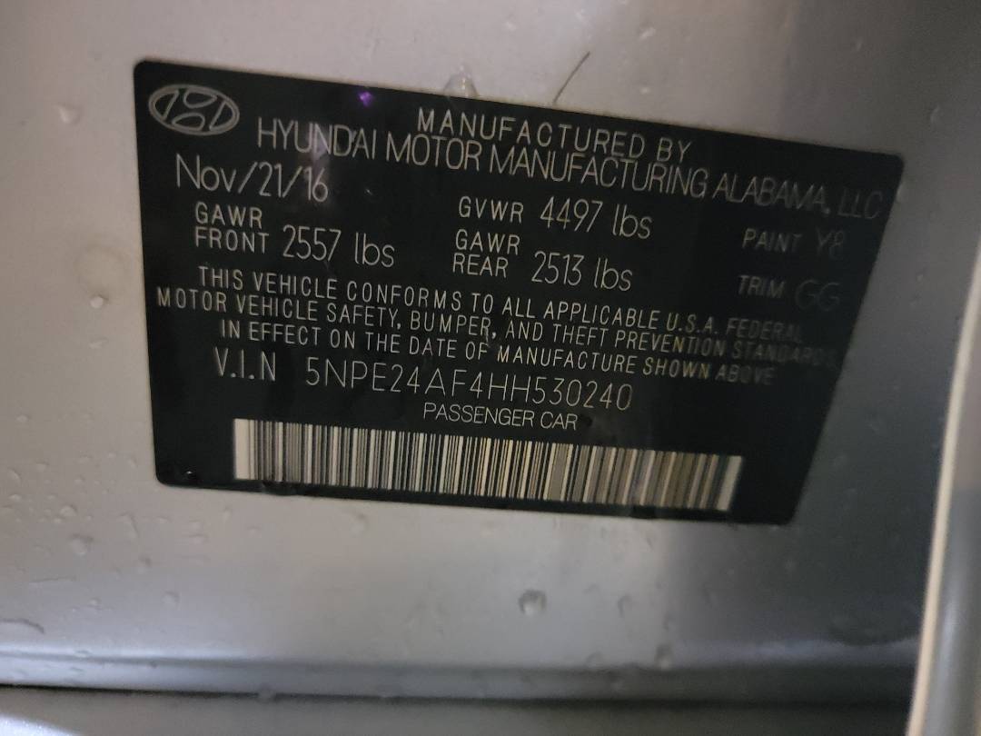 2017 HYUNDAI SONATA — 89366 Miles — Lot 530240 - Marhaba Auctions Used Cars - Image 8