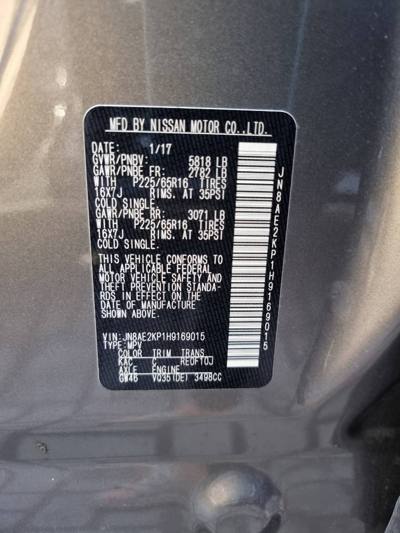 2017 NISSAN QUEST — 128886 Miles — Lot 169015 — Main - Marhaba Auctions Used Cars - Image 8
