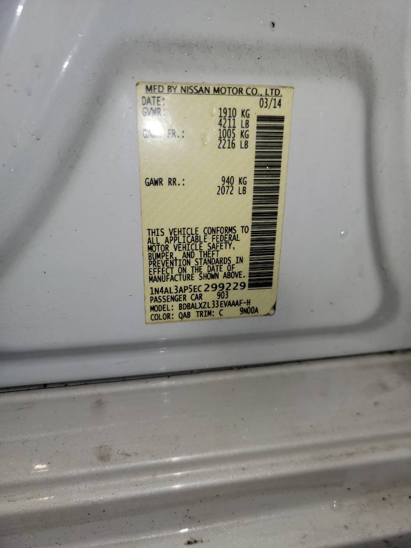 2014 NISSAN ALTIMA — 176672 Miles — Lot 68512223 - Marhaba Auctions Used Cars - Image 7