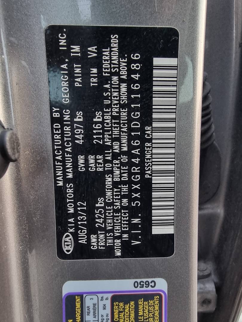 2013 KIA OPTIMA — 208060 Miles — Lot 39148824 — Ind. 12 - Marhaba Auctions Used Cars - Image 10