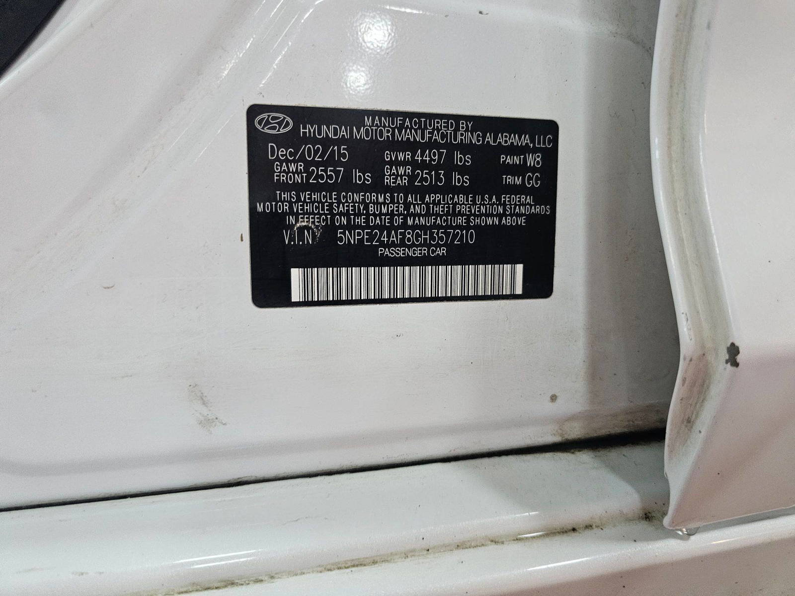 HYUNDAI SONATA 2016 - Marhaba Auction Used Cars - Image 10