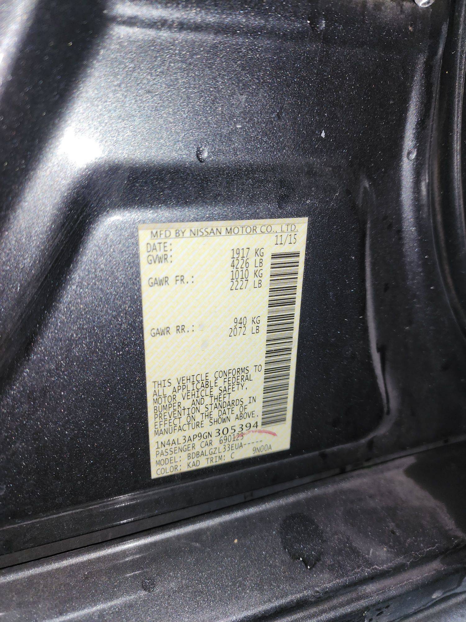 NISSAN ALTIMA 2016 - Marhaba Auction Used Cars - Image 10