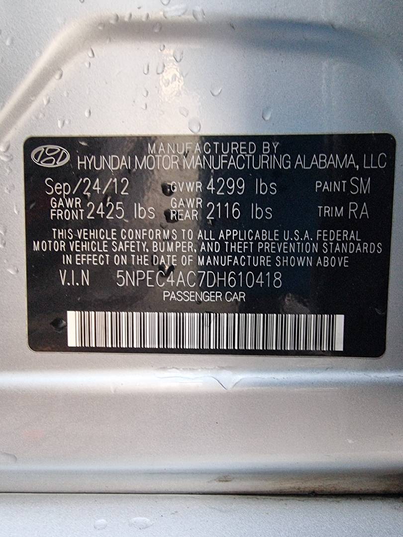 2013 HYUNDAI SONATA — 163908 Miles — Lot 2105487 — Ind. 12 - Marhaba Auctions Used Cars - Image 10
