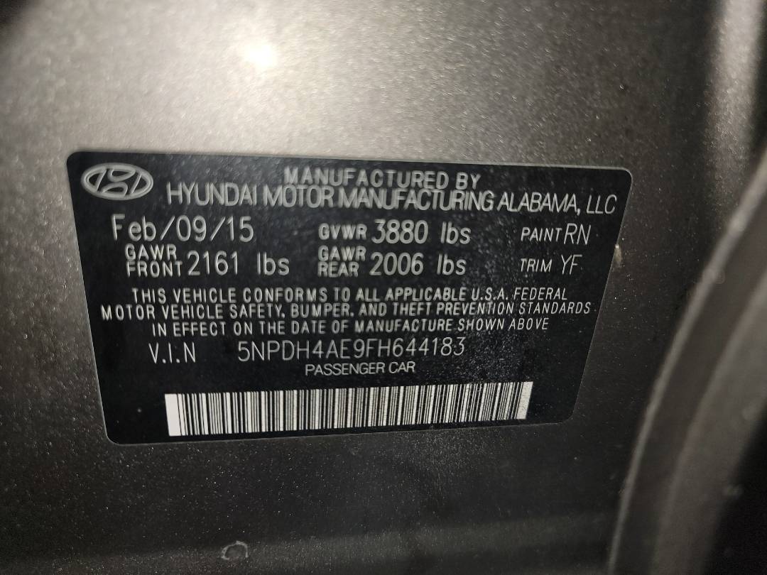 2015 HYUNDAI ELANTRA — 186252 Miles — Lot 37104649 - Marhaba Auctions Used Cars - Image 9