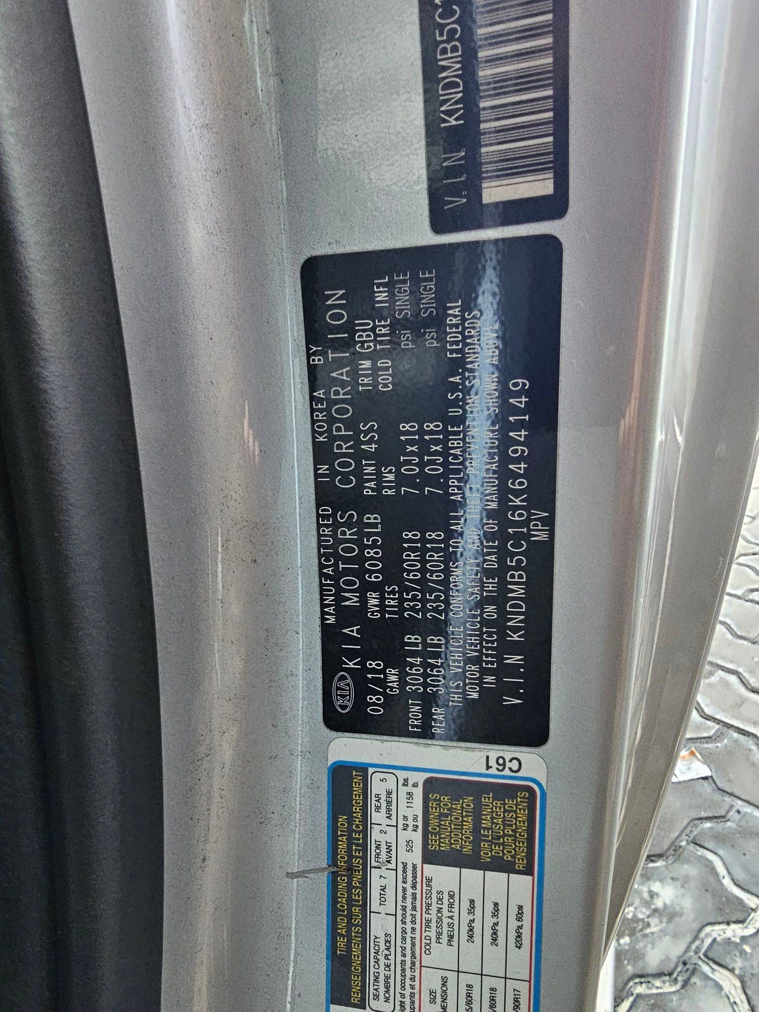 KIA SEDONA 2019 - Marhaba Auction Used Cars - Image 8