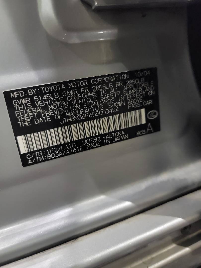 2005 LEXUS LS 430 — 222628 Miles — Lot F655000424 — Main - Marhaba Auctions Used Cars - Image 9