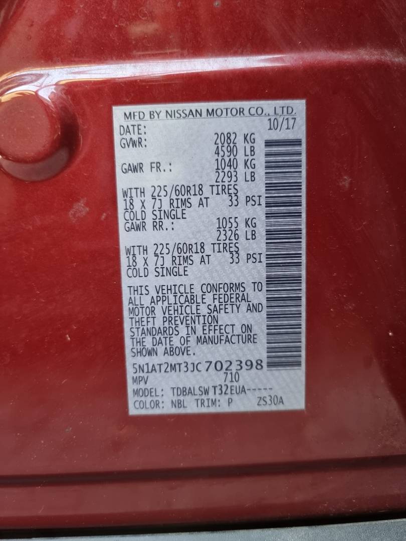 2018 NISSAN ROGUE — 111260 Miles — Lot 214587 — Ind. 12 - Marhaba Auctions Used Cars - Image 10