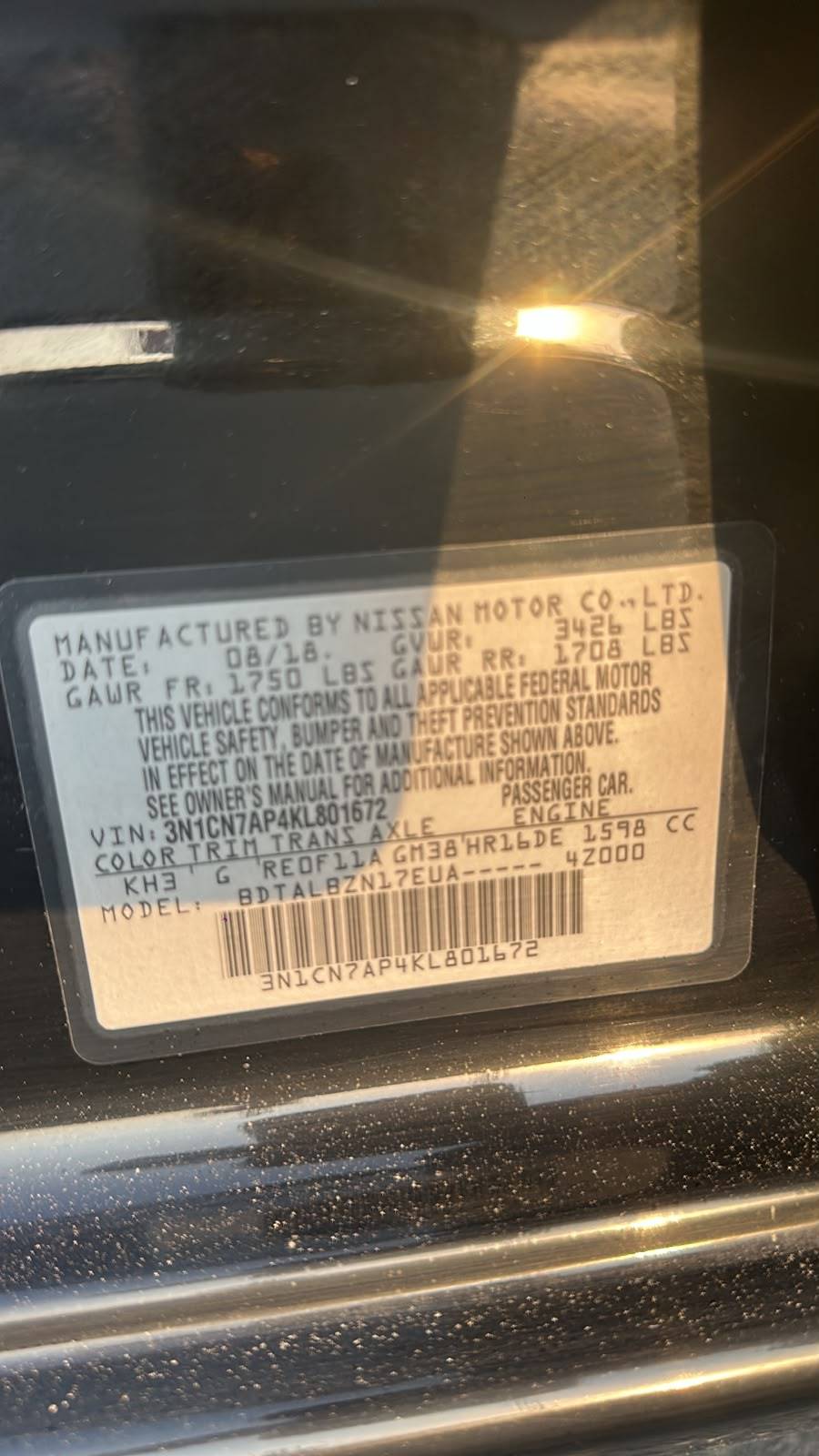 NISSAN VERSA 2019 - Marhaba Auction Used Cars - Image 11