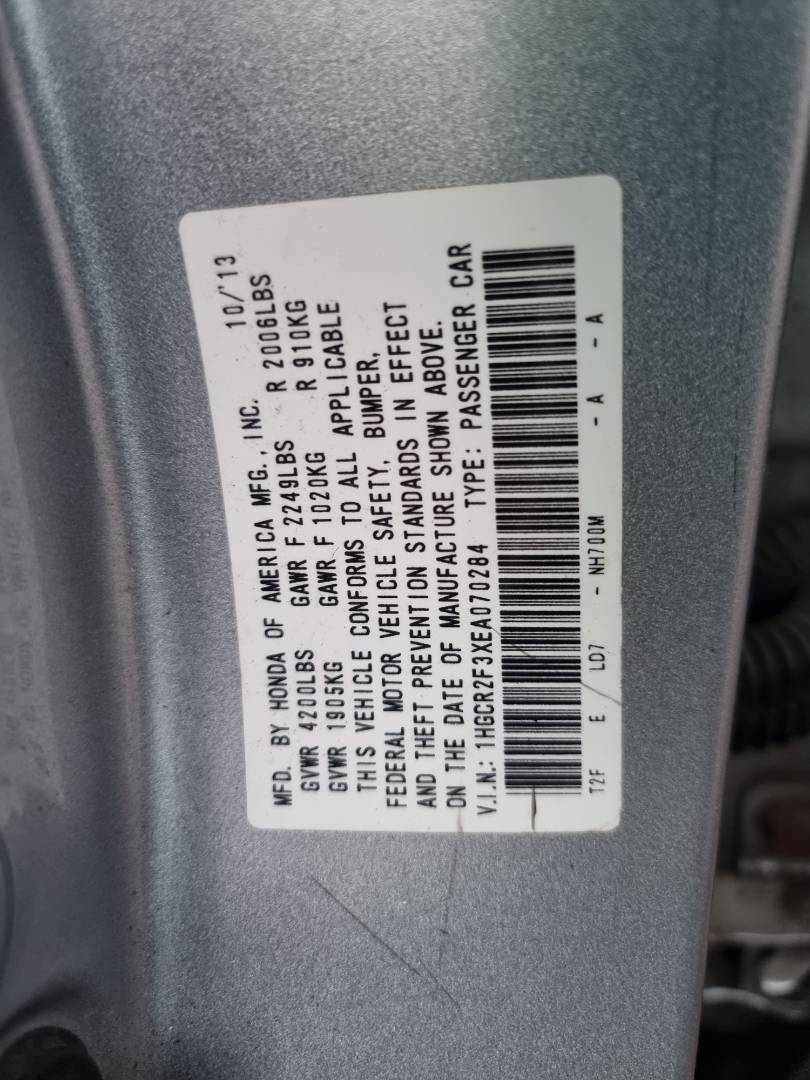 2014 HONDA ACCORD — 206790 Miles — Lot 215487 — Main - Marhaba Auctions Used Cars - Image 9