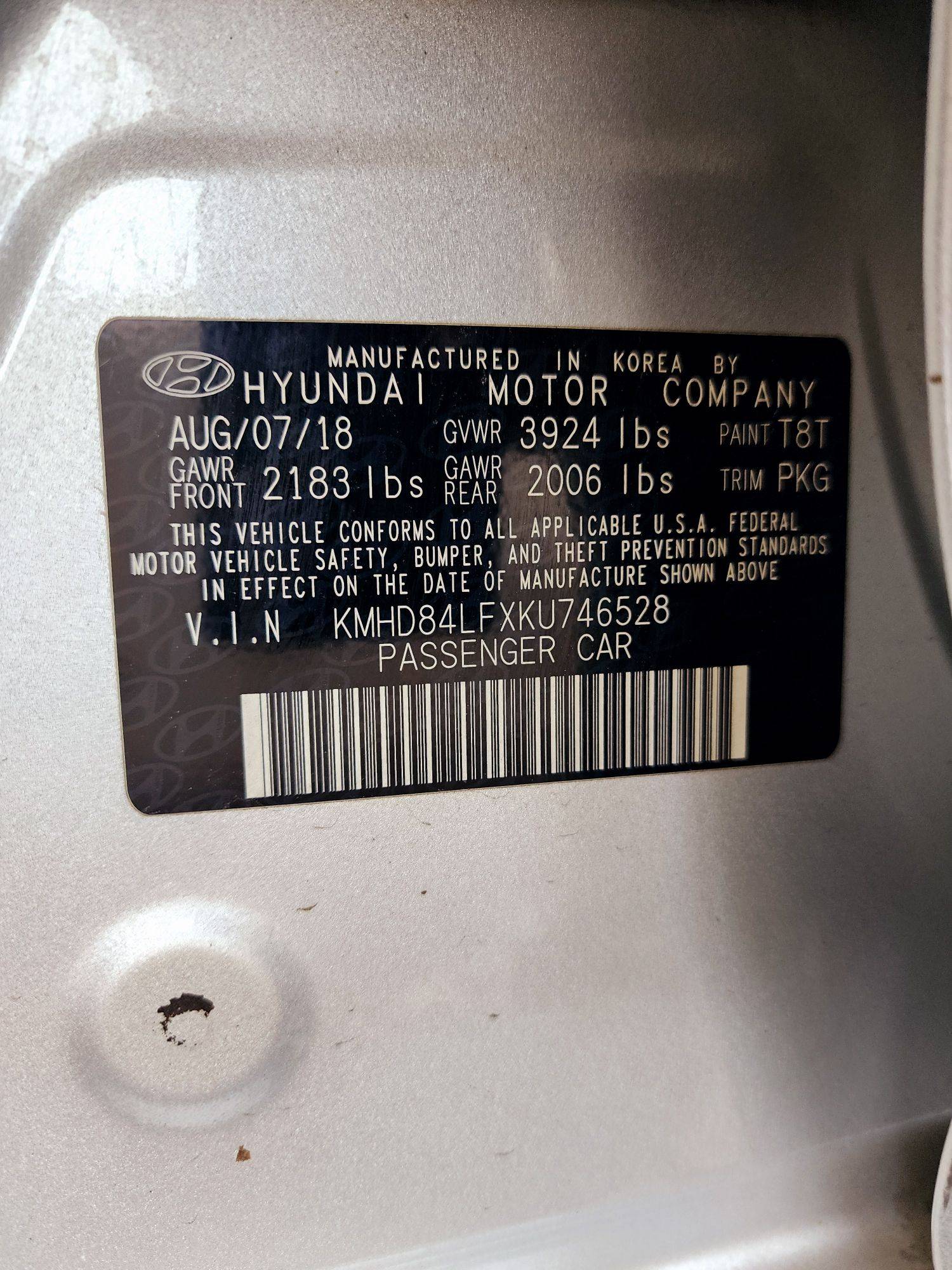 2019 HYUNDAI ELANTRA — 97580 Miles — Lot 65029104 — Souq - Marhaba Auctions Used Cars - Image 9