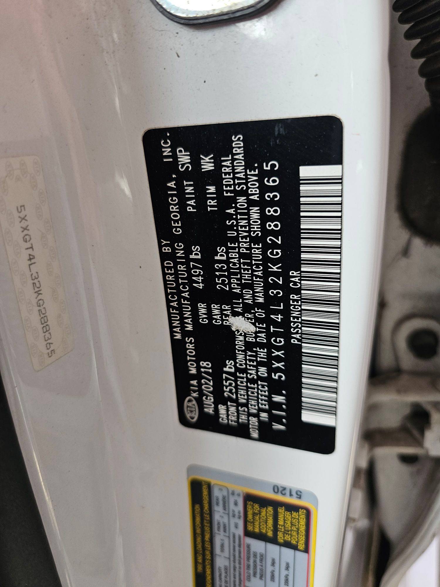 2019 KIA OPTIMA — 78379 Miles — Lot L32KG288365 — Main - Marhaba Auctions Used Cars - Image 9