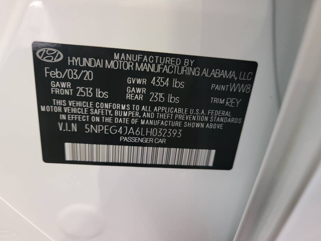 2020 HYUNDAI SONATA — 49261 Miles — Lot 032393 - Marhaba Auctions Used Cars - Image 8