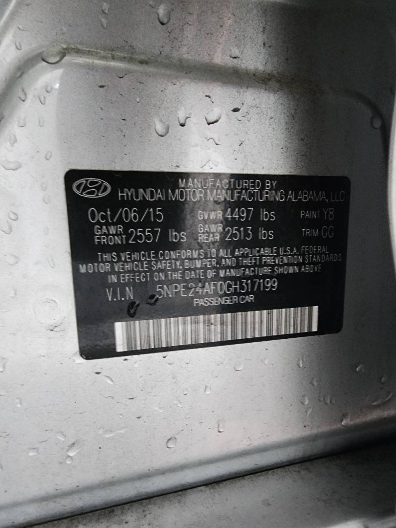 2016 HYUNDAI SONATA — 119415 Miles — Lot 73152063 - Marhaba Auctions Used Cars - Image 4