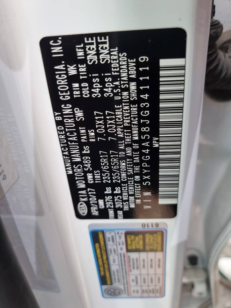 KIA SORENTO 2018 - Marhaba Auction Used Cars - Image 7