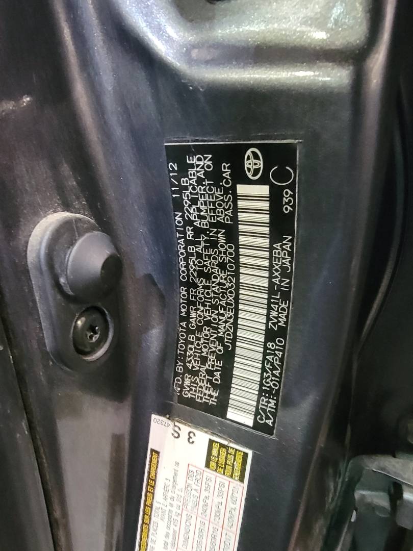 2013 TOYOTA PRIUS — 179864 Miles — Lot UXD3210700 — Main - Marhaba Auctions Used Cars - Image 10