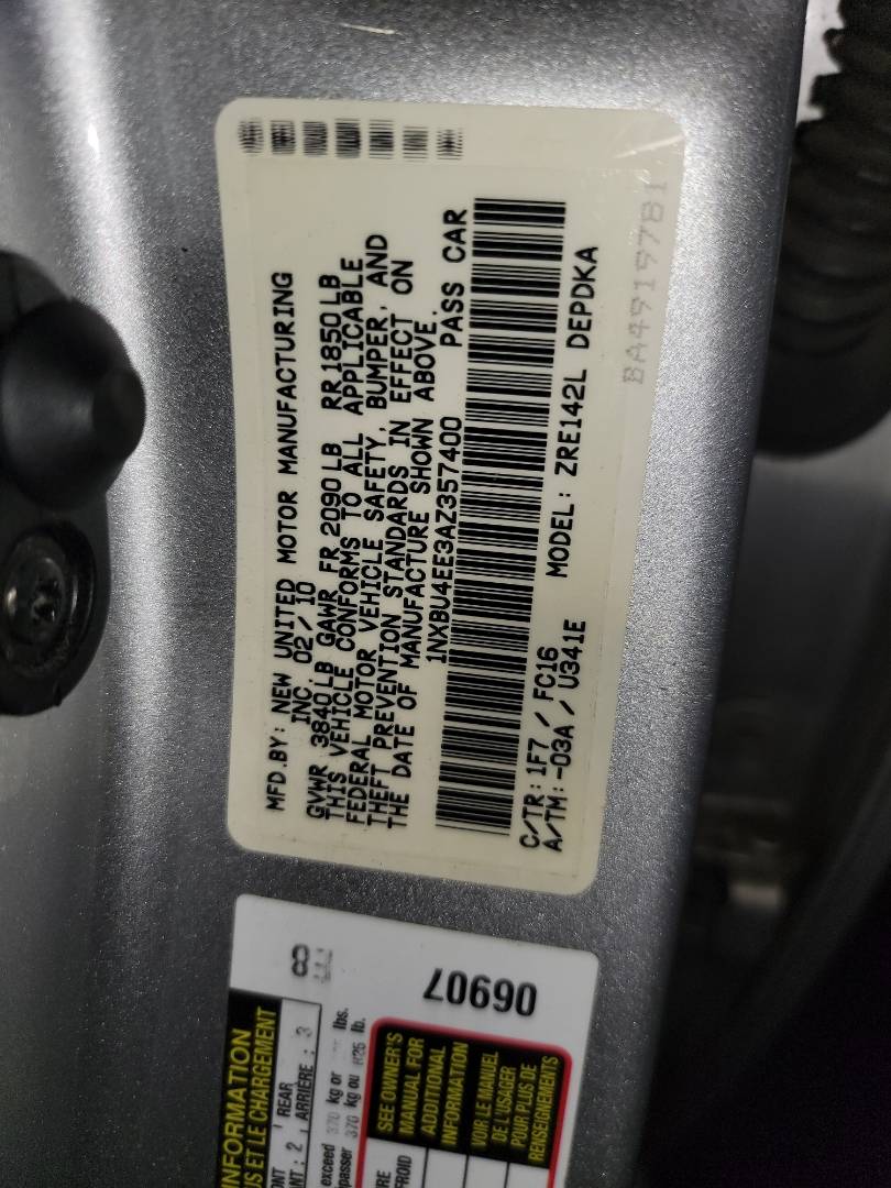 2010 TOYOTA COROLLA — 162064 Miles — Lot 59127243 - Marhaba Auctions Used Cars - Image 10