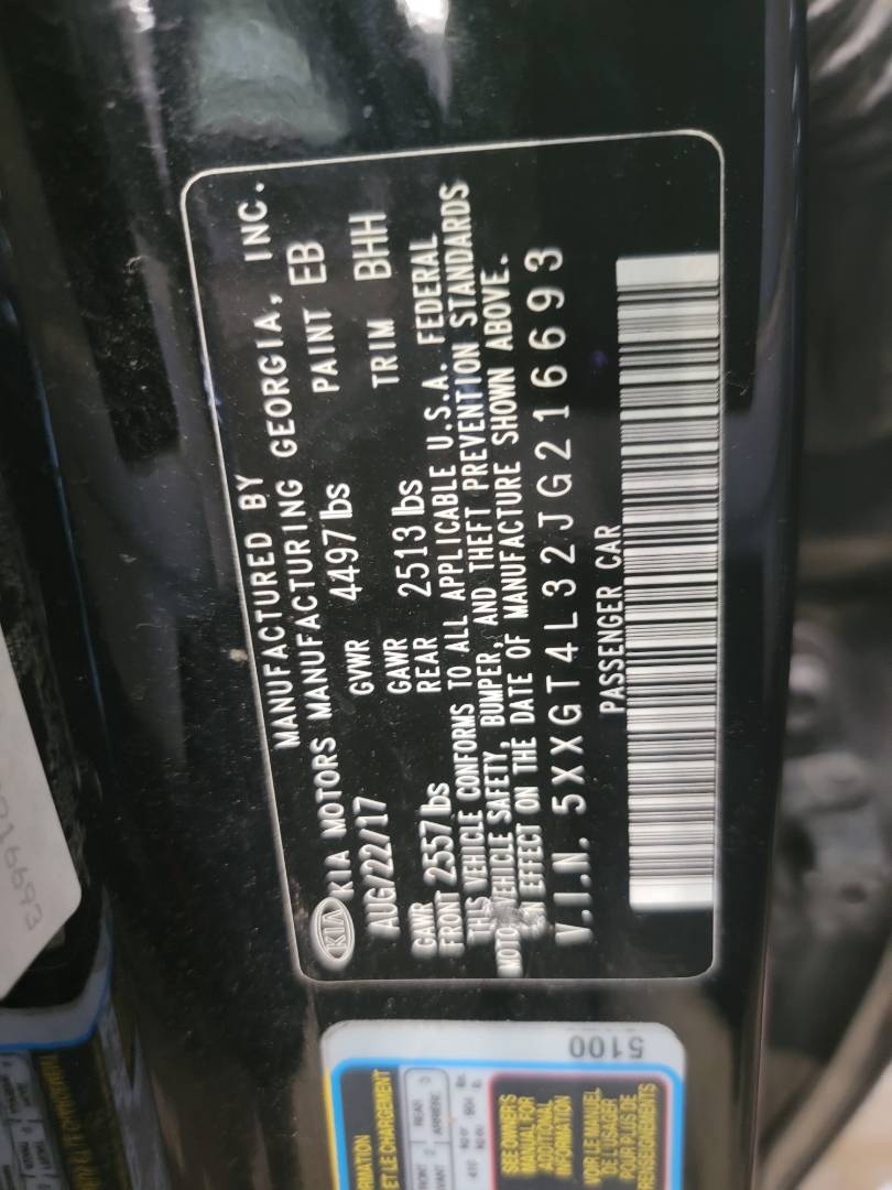 2018 KIA OPTIMA — 106957 Miles — Lot 60809063 - Marhaba Auctions Used Cars - Image 8