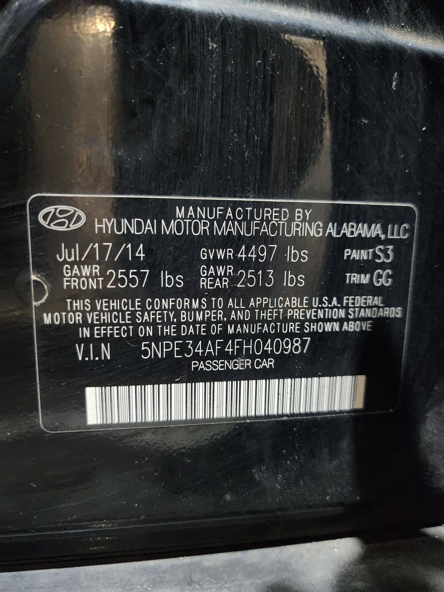2015 HYUNDAI SONATA — 190648 Miles — Lot 85073754 — Souq - Marhaba Auctions Used Cars - Image 10
