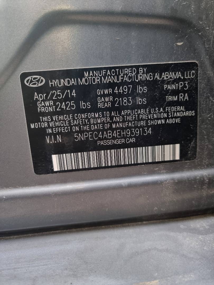 2014 HYUNDAI SONATA — 163412 Miles — Lot H939134 — Ind. 12 - Marhaba Auctions Used Cars - Image 8