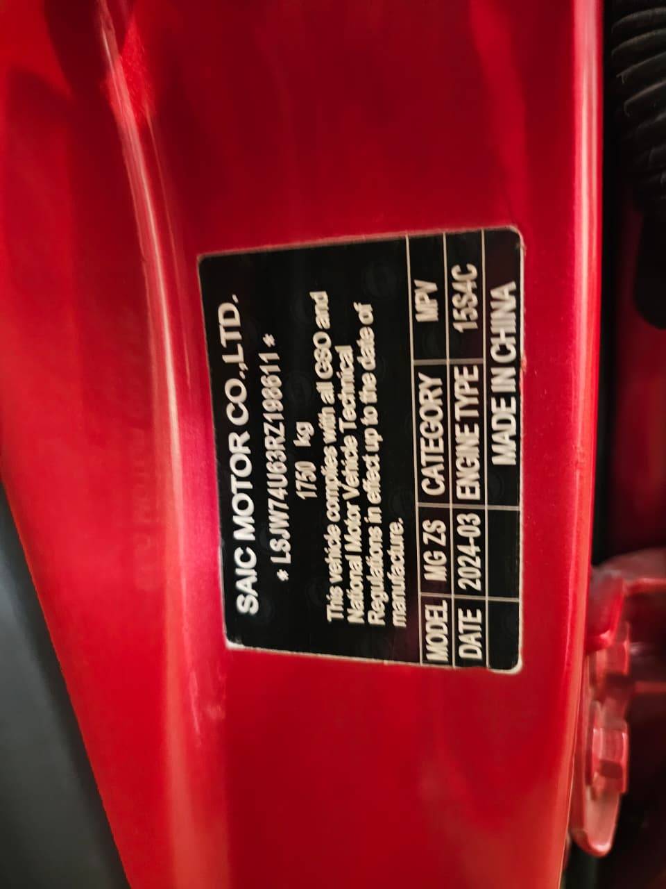 2024 MG ZS — 35596 KM — Lot RZ198611 — Main - Marhaba Auctions Used Cars - Image 10
