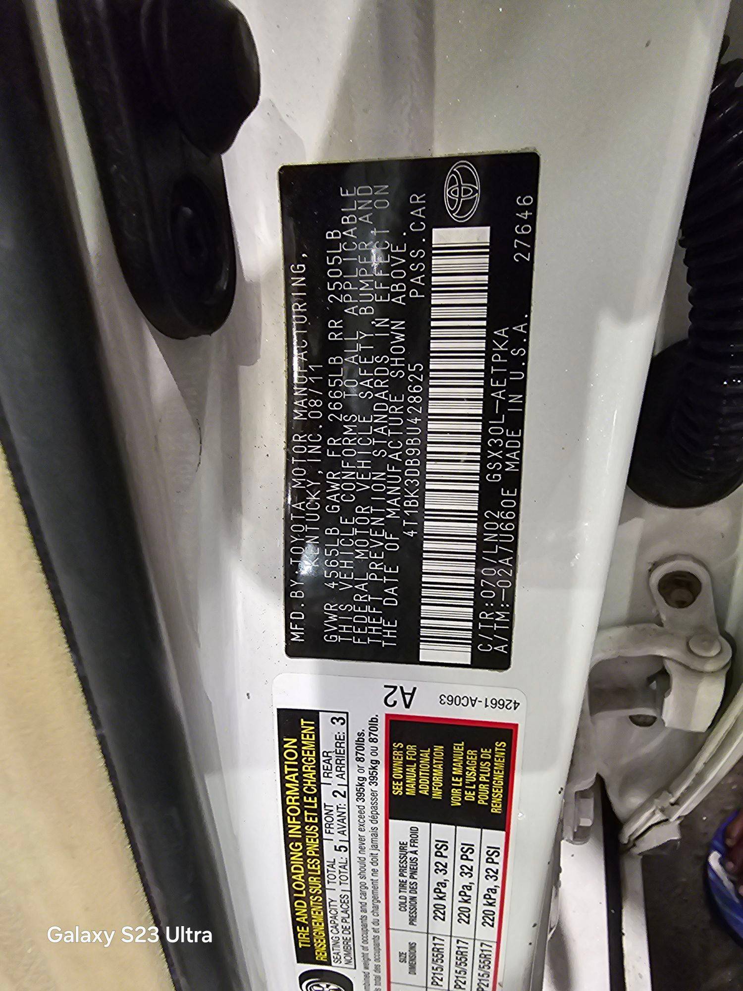 TOYOTA AVALON 2011 - Marhaba Auction Used Cars - Image 11