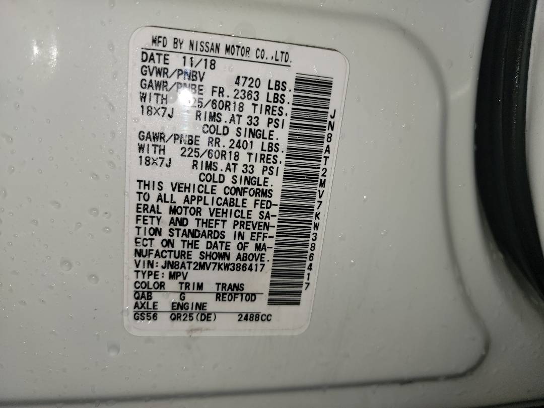 2019 NISSAN ROGUE — 24647 Miles — Lot KW386417 - Marhaba Auctions Used Cars - Image 10
