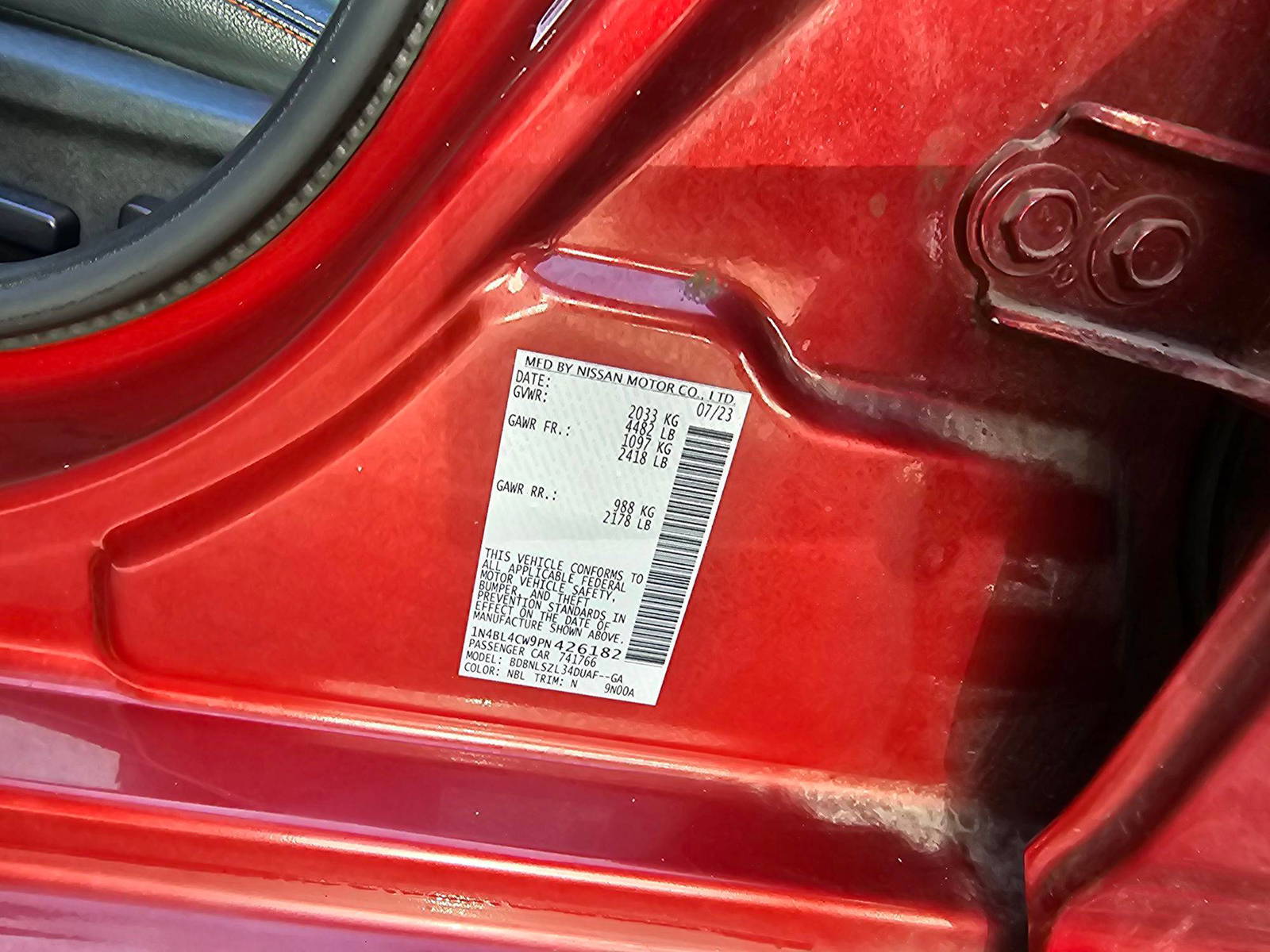 NISSAN ALTIMA 2023 - Marhaba Auction Used Cars - Image 10