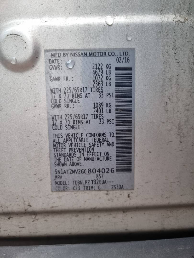 NISSAN ROGUE 2016 - Marhaba Auction Used Cars - Image 9