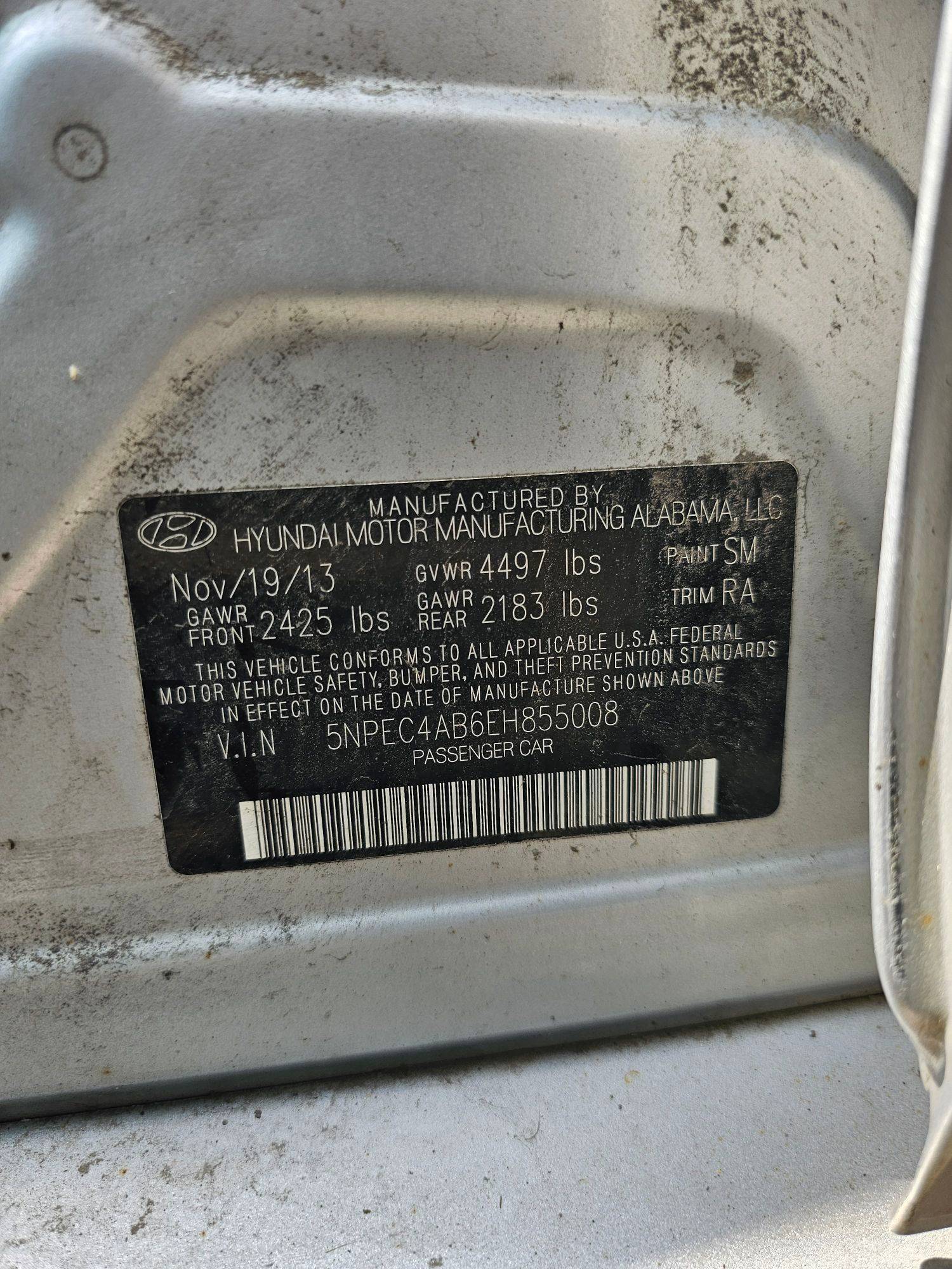 2014 HYUNDAI SONATA — 155945 Miles — Lot 50368075 — Souq - Marhaba Auctions Used Cars - Image 9