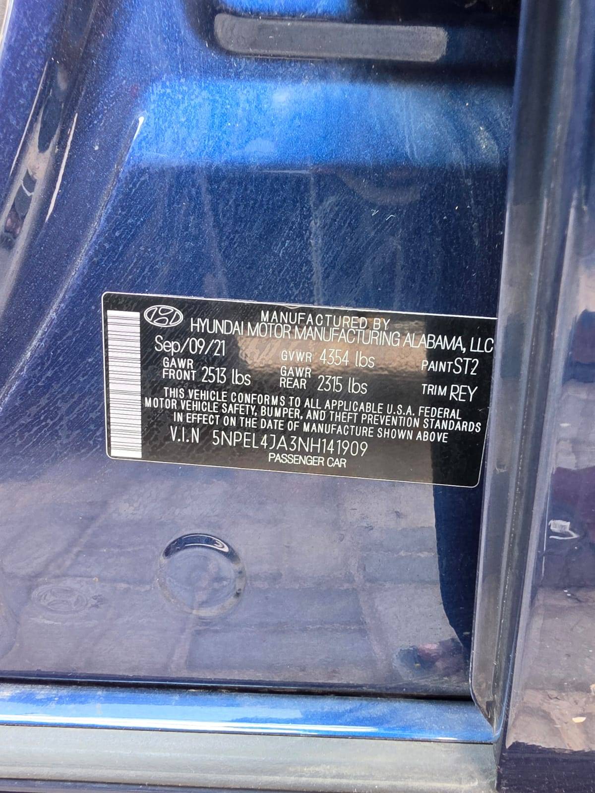 2022 HYUNDAI SONATA — 28217 Miles — Lot NH141909 - Marhaba Auctions Used Cars - Image 10