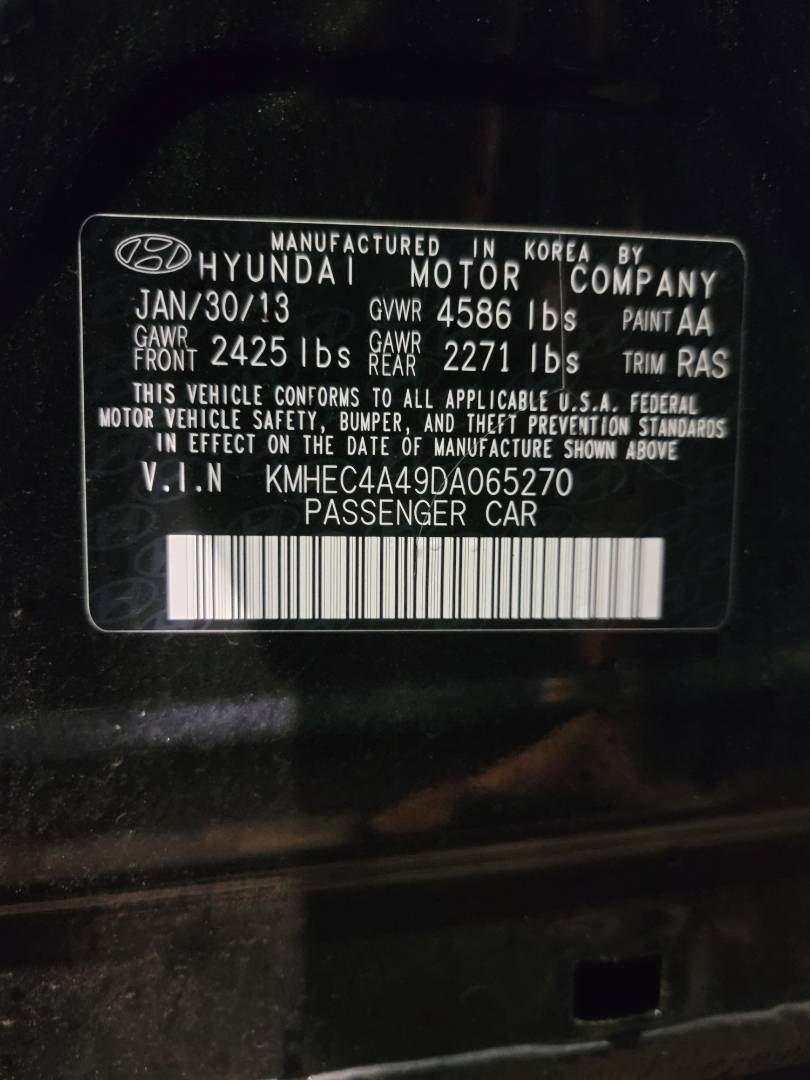 2013 HYUNDAI SONATA — 159450 Miles — Lot 38272798 - Marhaba Auctions Used Cars - Image 10