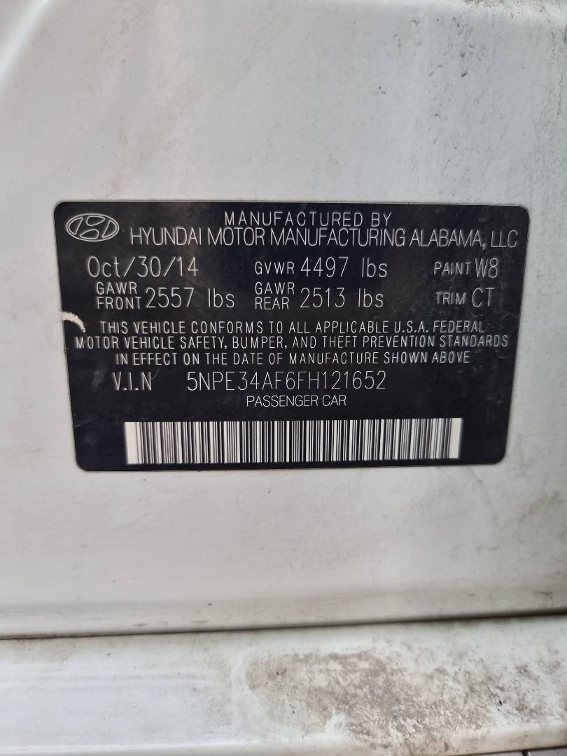 2015 HYUNDAI SONATA — 132955 Miles — Lot 215487 — Ind. 12 - Marhaba Auctions Used Cars - Image 10