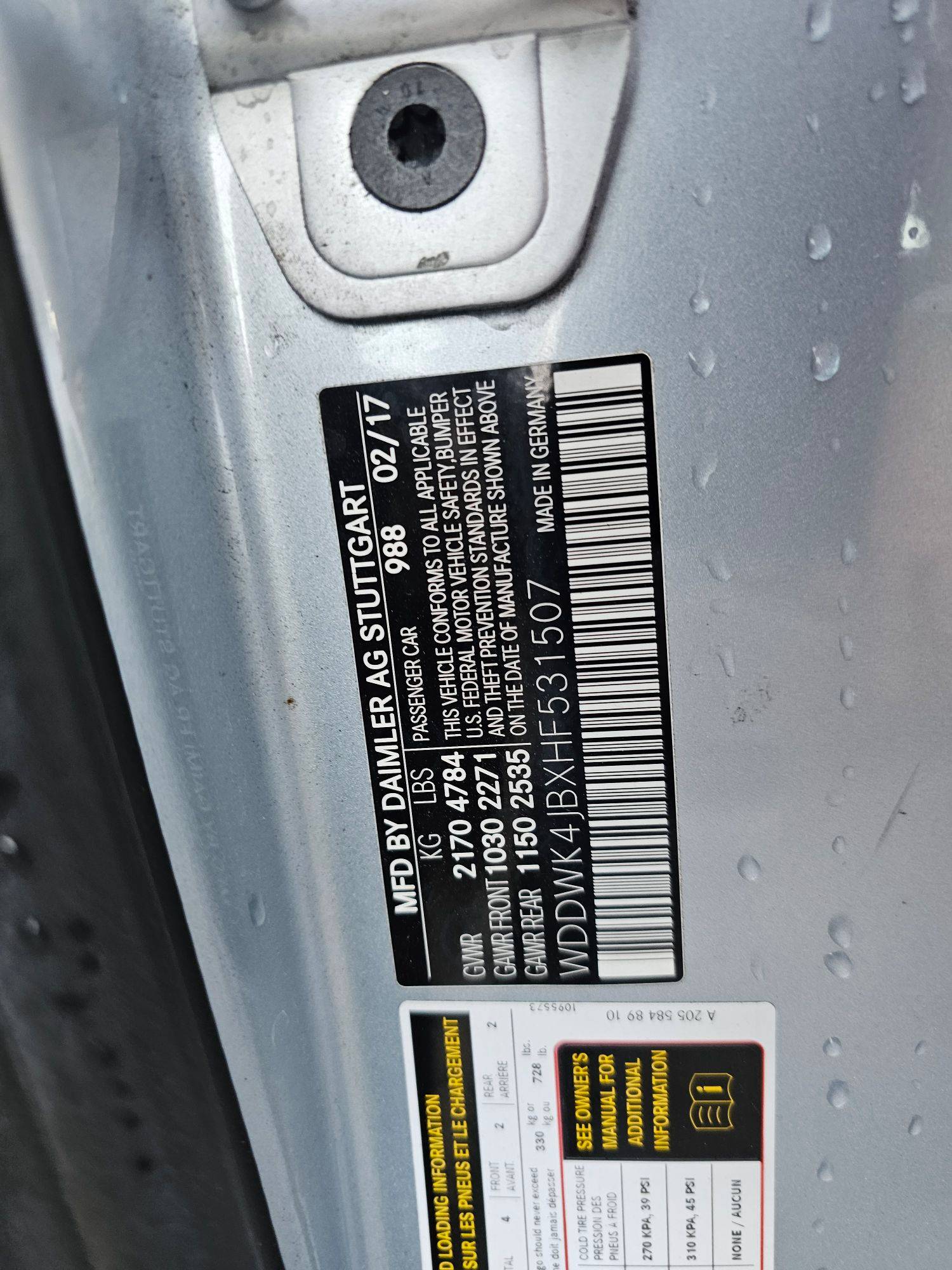2017 MERCEDES BENZ C300 — 56299 Miles — Lot HF531507 — Souq - Marhaba Auctions Used Cars - Image 8