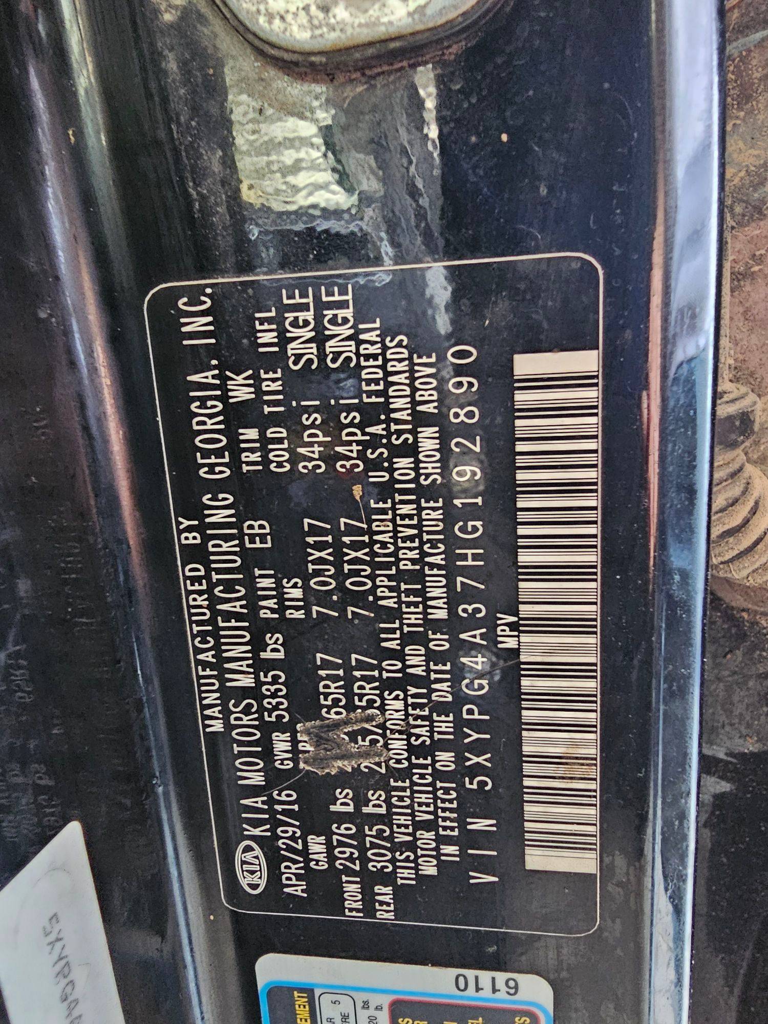 KIA SORENTO 2017 - Marhaba Auction Used Cars - Image 9