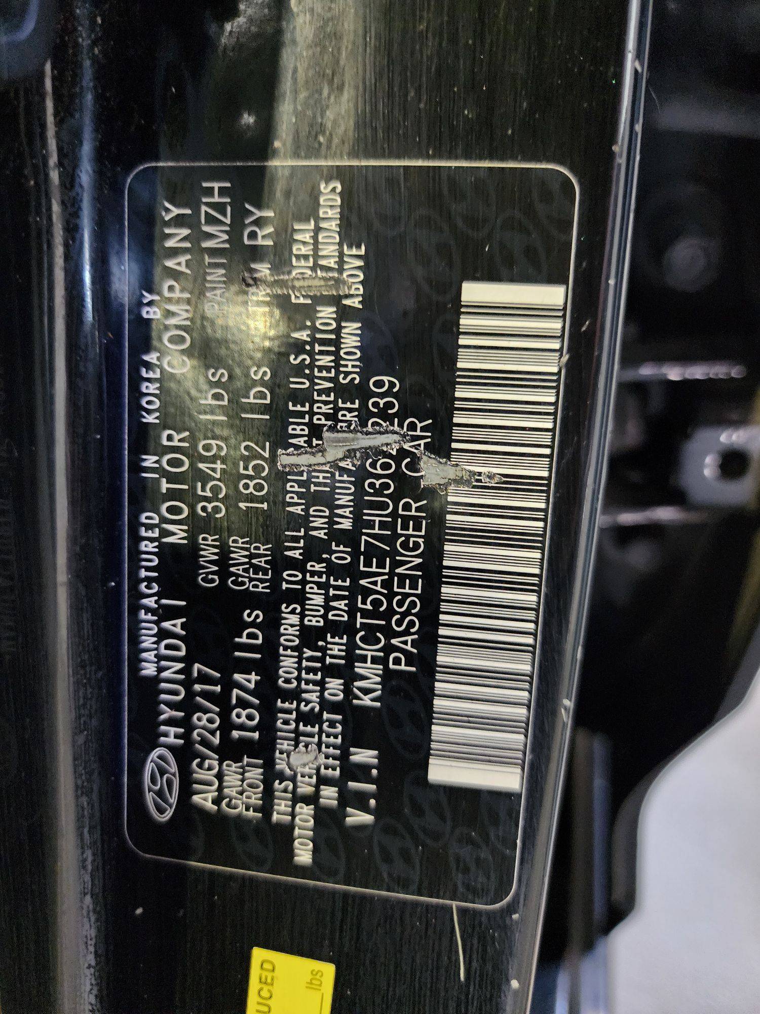 2017 HYUNDAI ACCENT — 125982 Miles — Lot 883832 — Main - Marhaba Auctions Used Cars - Image 9