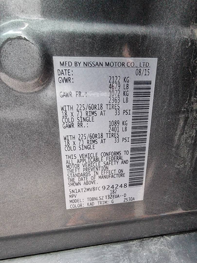 NISSAN ROGUE 2015 - Marhaba Auction Used Cars - Image 9