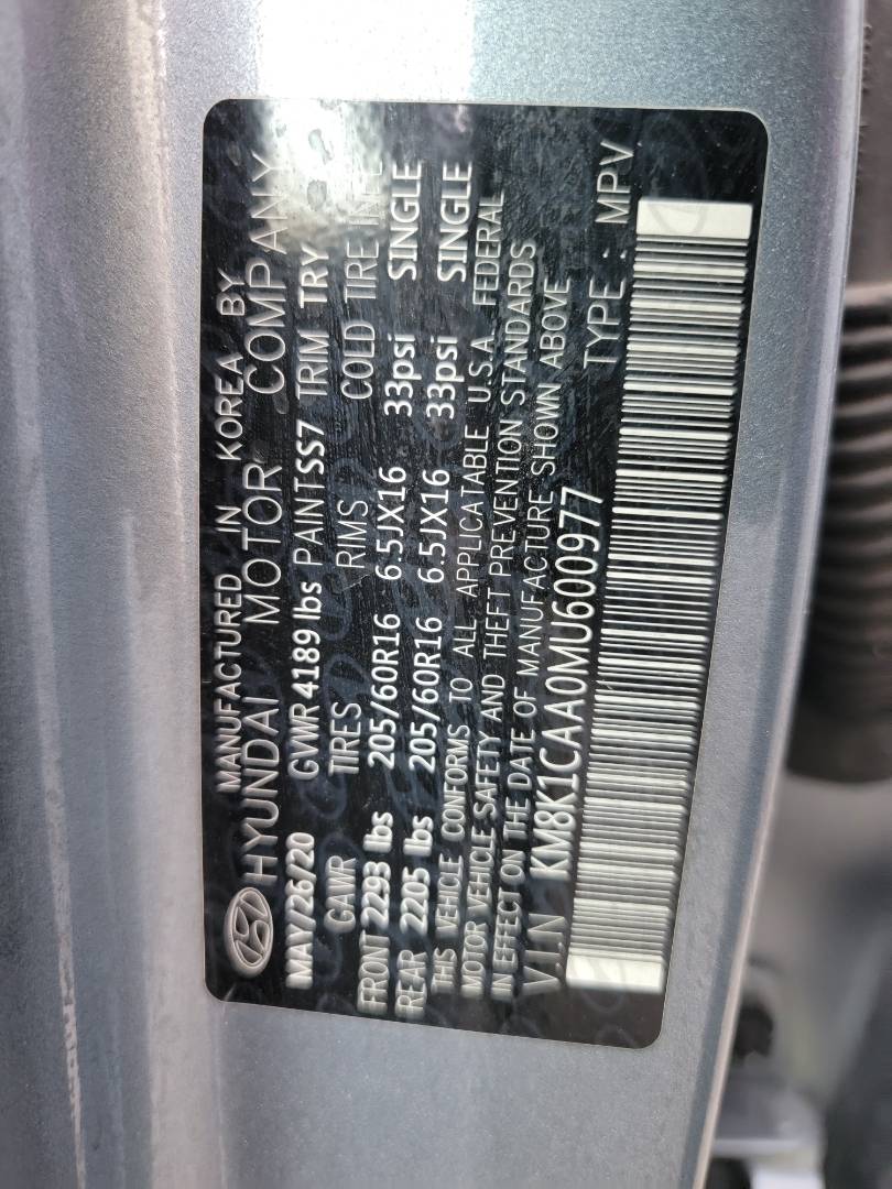 2021 HYUNDAI KONA — 73279 Miles — Lot A0MU600977 — Main - Marhaba Auctions Used Cars - Image 9