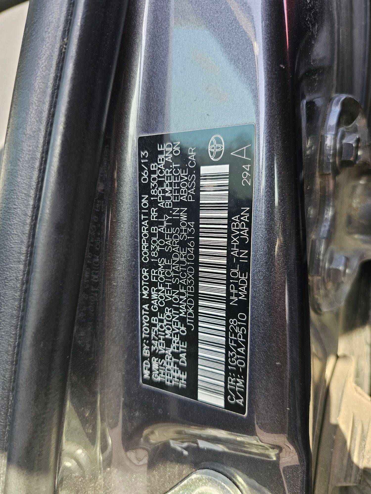 2013 TOYOTA PRIUS C — 240416 Miles — Lot B3XD1046134 — Souq - Marhaba Auctions Used Cars - Image 9